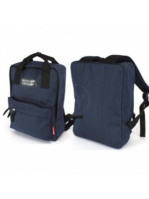 Рюкзак Rise-м-368,  молодежный с двумя ручками,  уплотн.спинка,  1отд,  1внеш карм,  темно-синий 229109