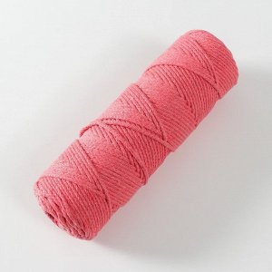 Шнур для вязания без сердечника 100% хлопок, ширина 3мм 100м/200гр (персиковый)
