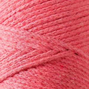 Шнур для вязания без сердечника 100% хлопок, ширина 3мм 100м/200гр (персиковый)