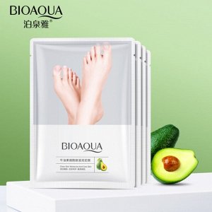 Восстанавливающая маска-носочки для ног Bioaqua с маслом авокадо