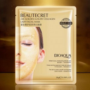 Гидрогелевая маска Bioaqua Beautecret 24k Golden