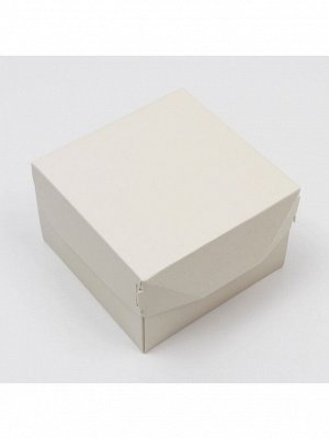 Коробка складная 12 х 8 х 12 см цвет бежевый