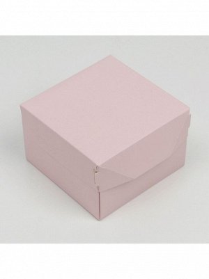 Коробка складная 12 х 8 х 12 см цвет розовый