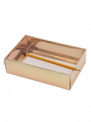 Коробка складная 19 х 12 х 5 см прозрачная крышка цвет розовое золото HS-19-30
