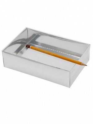 Коробка складная 19 х 12 х 5 см прозрачная крышка цвет серебряный HS-19-30