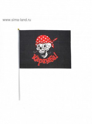 Флаг пирата Карамба 30 х 45 см + флагшток