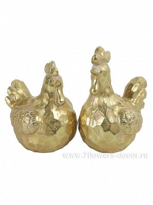 Фигура Курица 16 х 12 х H20 см керамика цвет золотой Арт. 786811