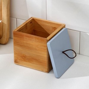 Ящик для хранения чайных пакетиков Heaven, 10,5x10,5x11 см, цвет голубой