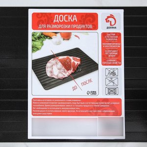 Противень для разморозки продуктов Доляна, 35,5x20,5 см, цвет чёрный