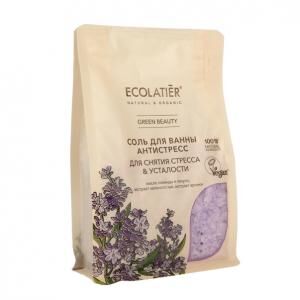 ECOLATIER ORGANIC  Соль для ванны АНТИСТРЕСС, 600 г