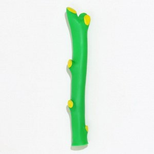 Игрушка пищащая "Ветка" для собак, 21,5 см, зелёная