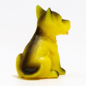 Игрушка пищащая "Маленький друг" для собак, овчарка, 9 см, жёлтая