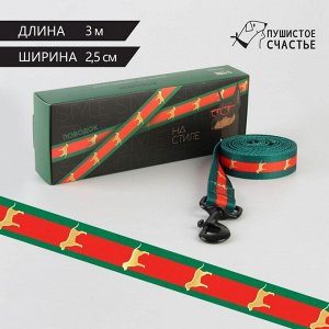 Поводок «На стиле», 2.5 см, 3 м