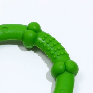 Кольцо рельефное из термопластичной резины, не тонет, 9,5 см, зелёное