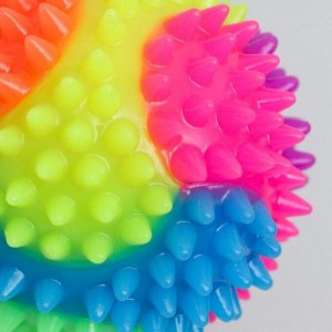 Мяч для собак светящийся, TPR, 7,5 см, микс цветов 6255211