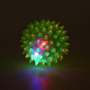 Пижон Мяч светящийся для собак средний, TPR, 5,5 см, зелёный