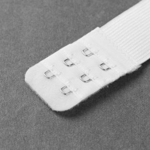 Арт Узор Застёжка-удлинитель для бюстгальтера, 2 ряда 2 крючка, 3,6 x 10,5 см, цвет белый
