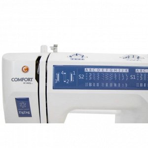 Швейная машина Comfort 130, 60 Вт, 35 операций, полуавтомат, бело-синяя