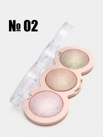 MSYAHO Палетка запеченных хайлайтеров из 3 оттенков, №02