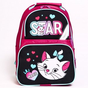 Disney Рюкзак школьный с эргономической спинкой &quot;STAR&quot;, Коты Аристократы, 37*26*13 см, розовый