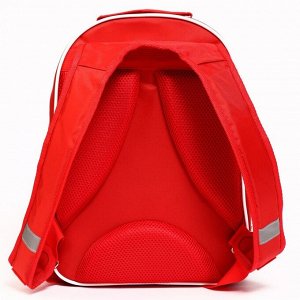 Рюкзак школьный с эргономической спинкой Мстители "Марвел", 37*26*13 см, красный