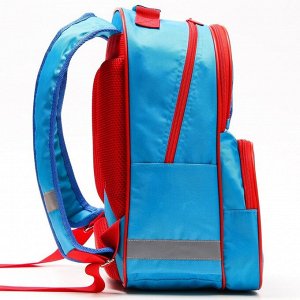 Рюкзак школьный эргоно.спинка Т 37*26*13 Человек-паук "Марвел", синий