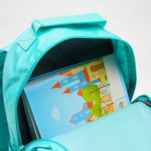 Рюкзак школьный с эргономической спинкой "Эльза и Анна", Холодное Сердце,37*26*17см, голубой