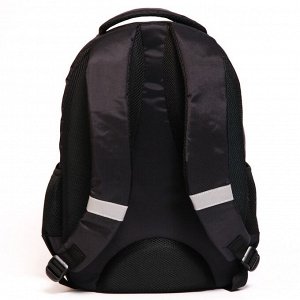 Рюкзак школьный с эргономической спинкой "WTF", Микки Маус и его друзья, 44*34*15 см, черный