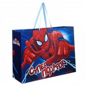 Пакет ламинированный горизонтальный "Супер подарок. Человек-паук", 61 х 46 см