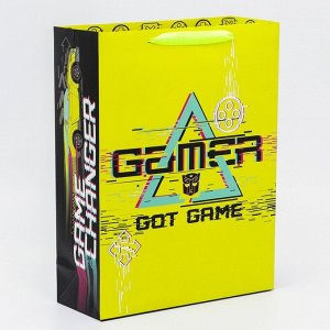 Пакет подарочный "Gamer", Трансформеры, 31х40х11,5 см