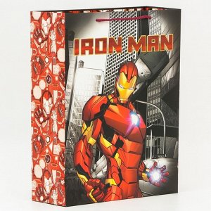 Пакет подарочный "Iron Man", Мстители, 31х40х11,5 см