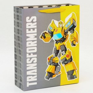 Пакет подарочный "Transformers", Трансформеры, 31х40х11,5 см