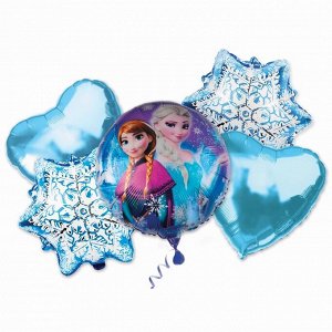 Набор фольгированных шаров "Эльза и Анна", Холодное сердце, круг
