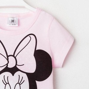 Футболка детская Disney "Minnie Mouse", рост 98-104 (30), розовый МИКС