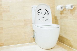 Наклейка на крышку унитаза