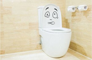 Наклейка на крышку унитаза