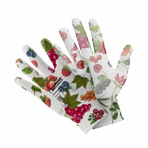 Перчатки "Для садовых работ", полиэстер, полиуретановое покрытие, в и/у, 8(M), разноцветные, микс цветов №2, Fiberon