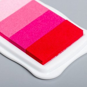 Штемпельная подушка для текстиля &quot;Розовый&quot; палитра 4 цвета 1,9х6,7х10 см