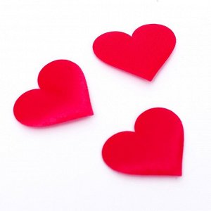 Сердечки декоративные, набор 20 шт., размер 1 шт: 3,5 x 2,7 см, цвет розовый
