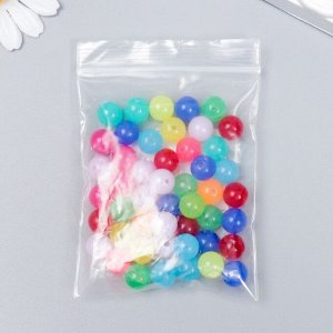 Бусины для творчества пластик "Гелевые шарики" набор 50 шт d=1 см