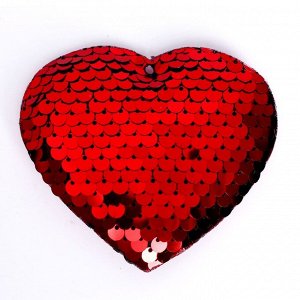 Сердце декоративное, размер: 7  8  1 см, цвет красный