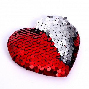 Сердце декоративное, размер: 9 x 8 x 1 см, цвет красный