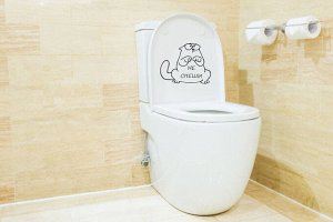 Наклейка на крышку унитаза