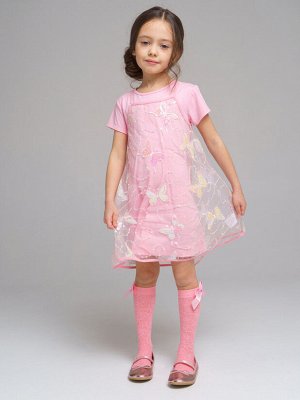 Комплект трикотажный для девочек: платье, сарафан