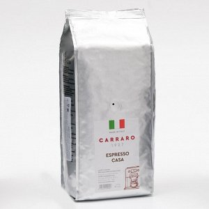 Кофе в зернах Carraro Espresso Casa, для автоматических кофемашин, в/у, 1 кг