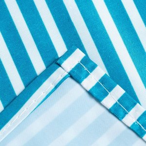 Фартук Доляна с карманами в полоску цв.синий, 70*65 см, 100% п/э