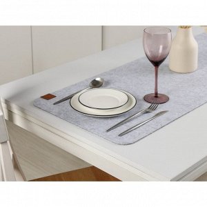 Дорожка на стол Доляна «Грэй», 40?150 см, светло-серая