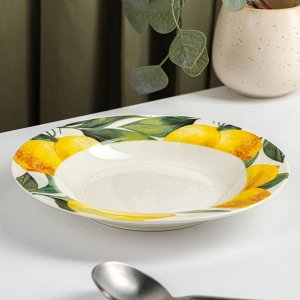 Тарелка суповая Доляна «Лимон», d=20 см