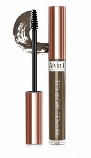 ALVIN D'OR EG-02 Гель для бровей фиксирующий, водостойкий, пигментированный Miracle Brow Gel (03 тон gold brown)