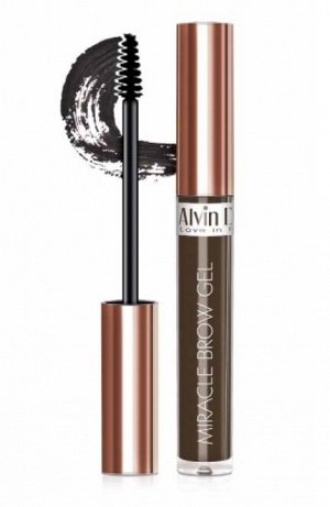 ALVIN D'OR EG-02 Гель для бровей фиксирующий, водостойкий, пигментированный Miracle Brow Gel (тон 02 dark brown)